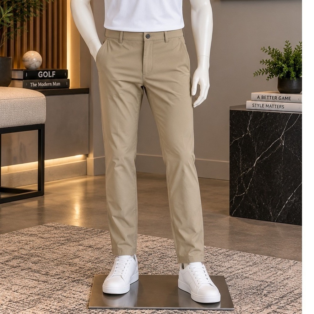 32 Degrees Mens Performance Pants Khaki Tan Stretch 32x32
